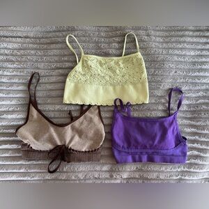 NWOT FP intimately 3 pack top/bra M/L